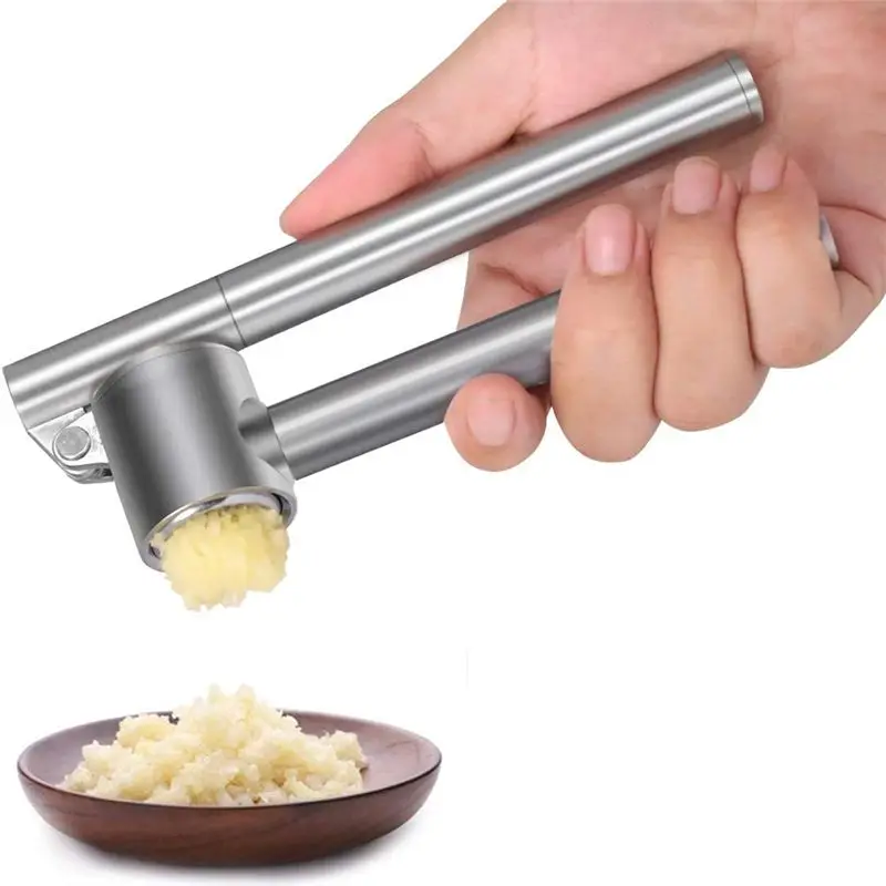 A013 Garlic Press [Premium] 304 Stainless Steel Mincer Crusher Chopper & Peeler Set Rust Proof Anti- Dishwasher