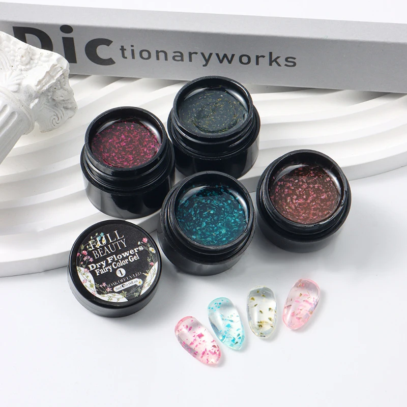 5ml flor seca gel unha polonês flor natural fada arte do prego gel embeber uv led pintura vernizes para unhas