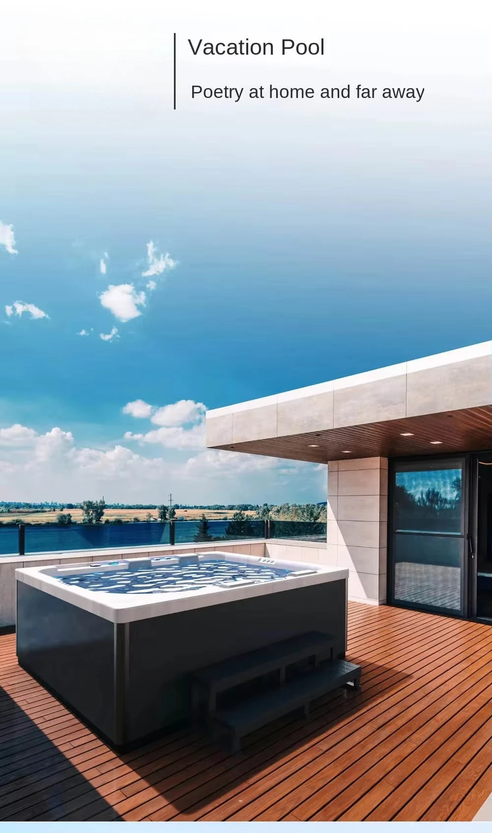 Heated Outdoor Inflatable Whirlpool Tub, 130 Jet Portable Massage Spa, Hot Bubble Pool for Deck & Couples