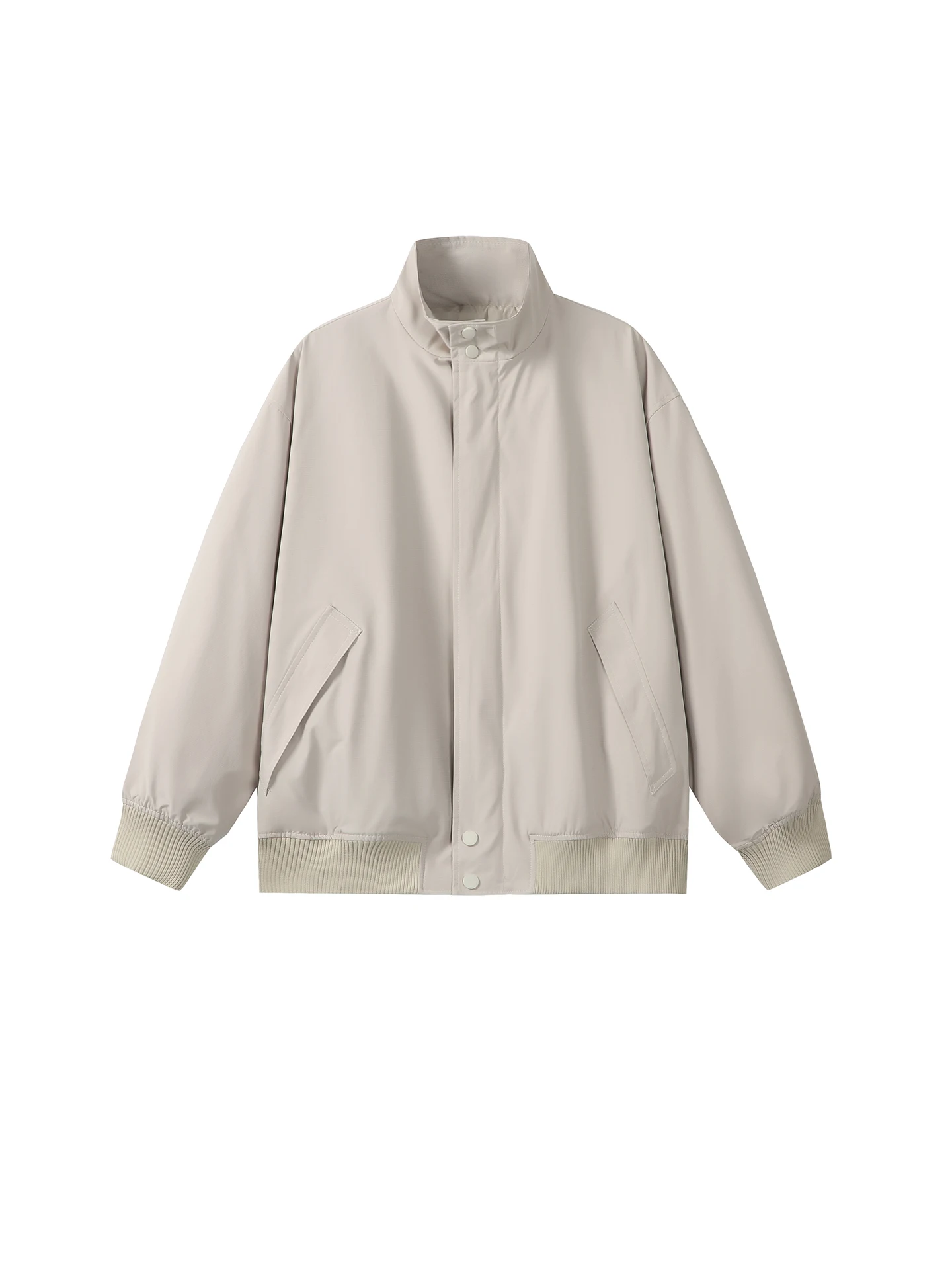 

American Retro Pure Color Simple Stand Collar Workwear Jaet Spring New Sle Couple Casual Sports Versatile Outerwear