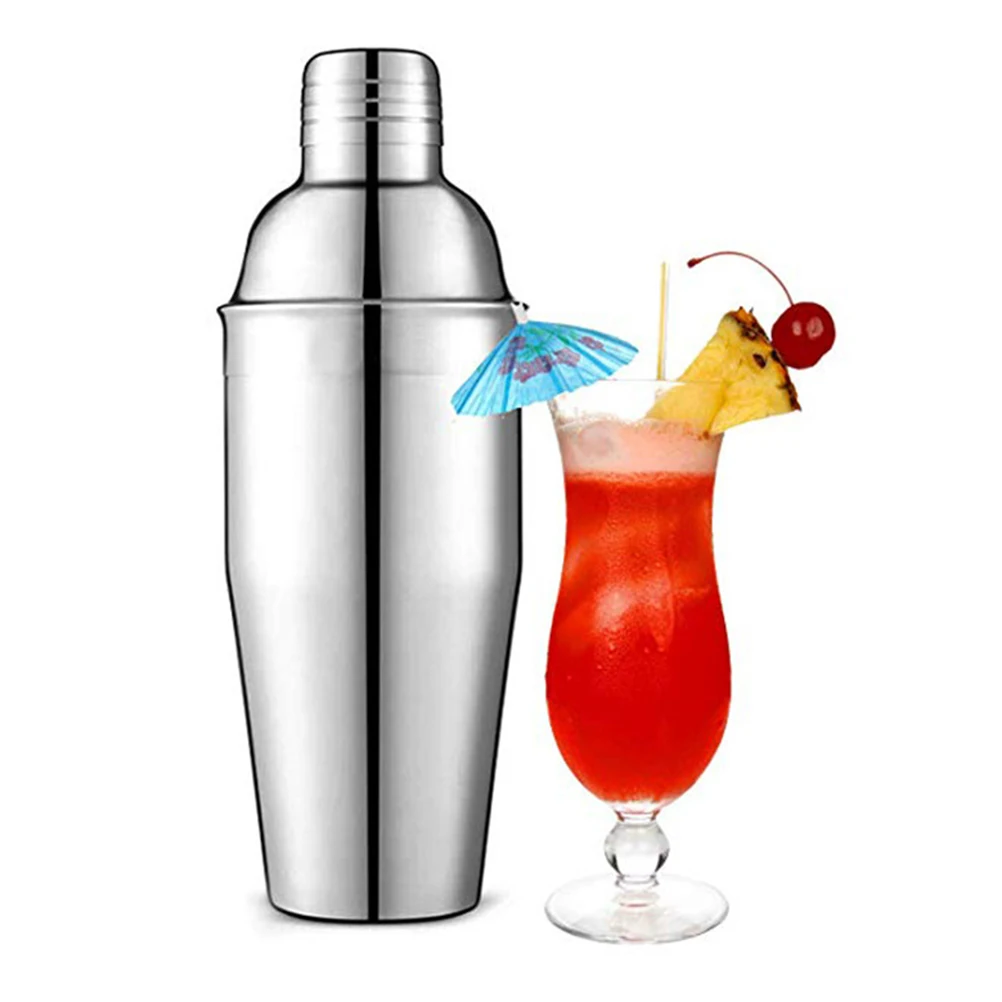 

6pcs 750Ml Stainless Steel Cocktail Set Bar Wine Shaker Mixing Shaking Tool Bartender Home Drink Making Martini Shaker Kitchen