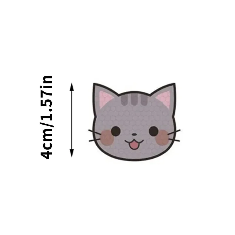 10pcs Cartoon Cat Reflective Stickers For Electric Vehicle Decoration Scratch Blocking Decorative Stickers Cute Helmet Stickers image 6