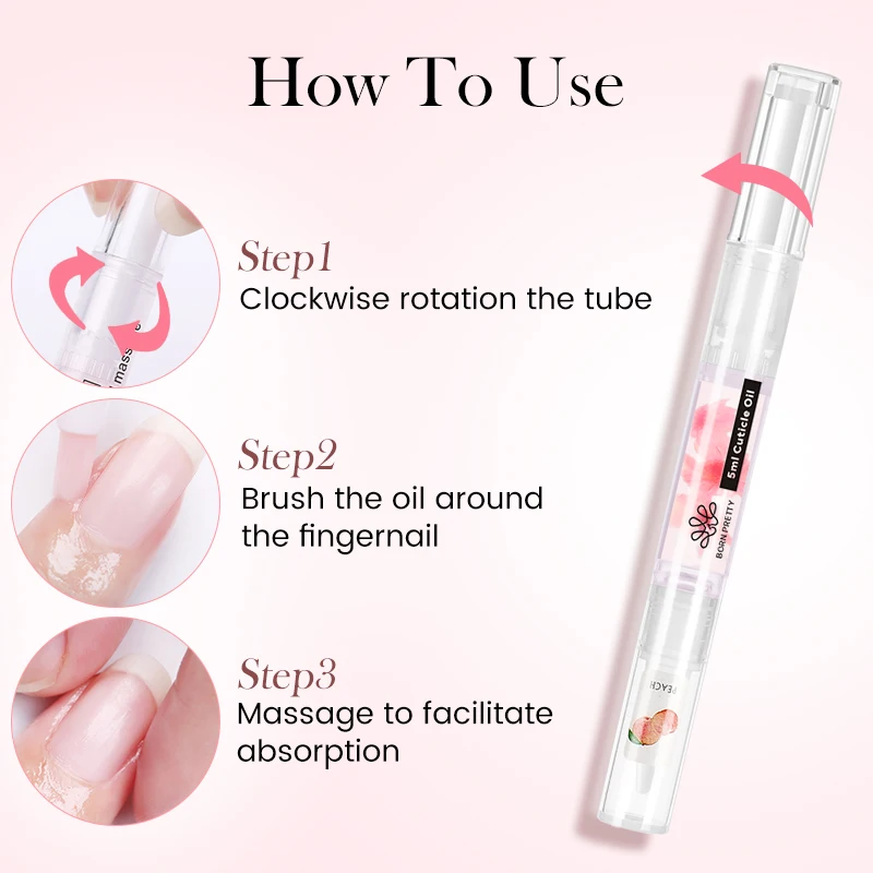 BORN PRETTY 1PCS Cuticle Oil Pen Nail Treatment Cuticle Revitalizer Oil Manicure Care Tools Nail Polish Nourish Skin