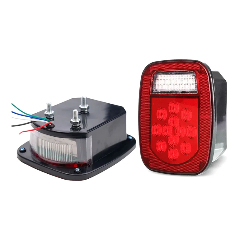 

Светодиодные задние фонари Задние стоп-сигналы Сигнальная лампа Задние стоп-сигналы Лампа номерного знака Задние фонари для Jeep Wrangler YJ TJ-A67F