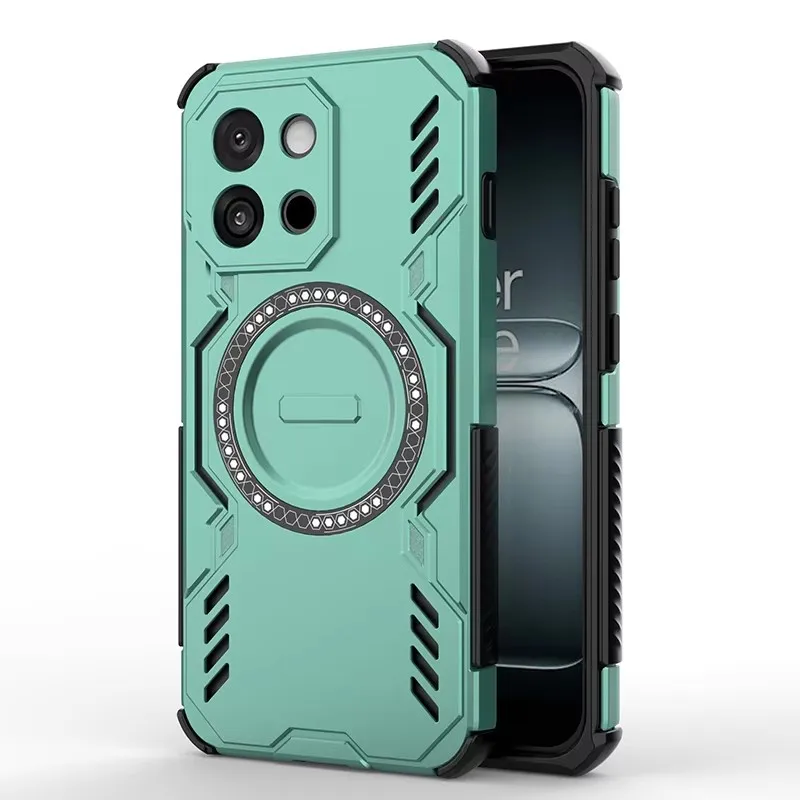 

Роскошный чехол для телефона OnePlus 13T 13 Mecha, рассеивание тепла, четыре угла, воздушная подушка, мощный магнитный чехол с защитой от падения