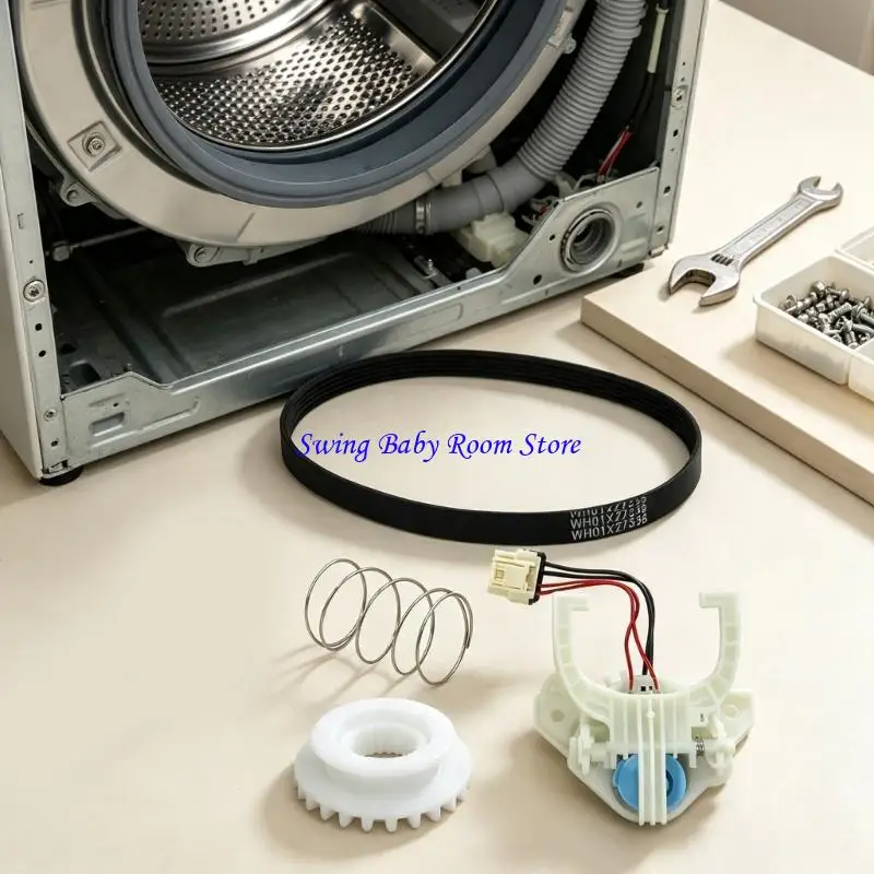 K1AD Washer Repair 4 Piece Set With Actuator Assembly Drive Belt Clutch and Spring for Select Model Replacement Maintenance and