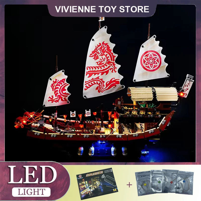 Kit de Luz LED para Lego 70618, Destiny's Bounty, Apenas Luz LED, Modelo Sem Blocos, RC, DIY