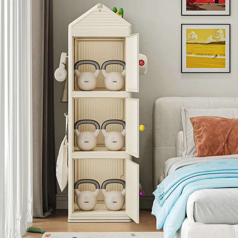 Rotary bookshelf household, combination book storage cabinet