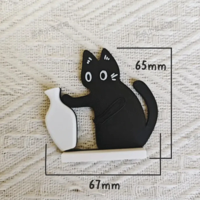 2pcs Cute Kitten Acrylic Magnetic Fridge Magnet—Can Be Attached To The Fridge or Displayed Upright