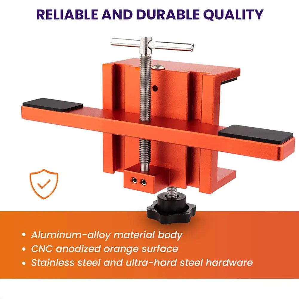 Cabinet Door Mounting Jig, Support Arm And Clamp Integrated, Aluminum Alloy Body Heavy Duty Tool For Cabinets With Face Fra Tool