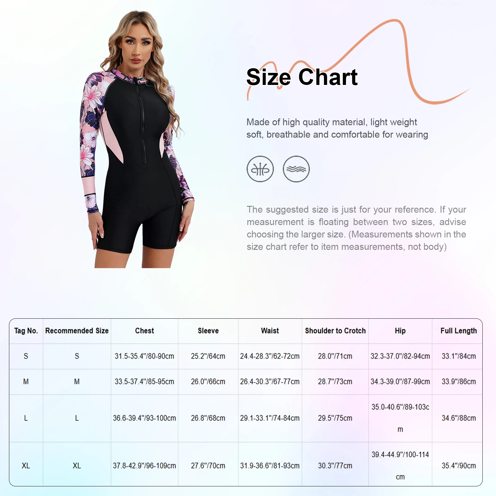 Womens Swim Jumpsuit One Piece Athletic Swimsuit Long Sleeve Boyleg Swimwear UPF 50+ Rash Guard Surfing Wetsuit Bathing Suit