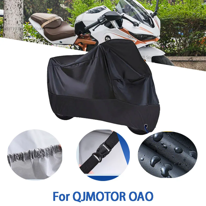 

Полные чехлы для мотоцикла QJMOTOR OAO, автомобильные чехлы на открытом воздухе, защита от солнца, пыли, без ушей, утолщенные оксфордские чехлы, аксессуары