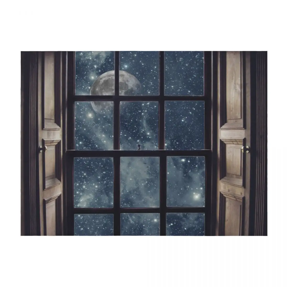 

Space view Window-Moon shine Throw Blanket Sofas wednesday Baby Thin Blankets