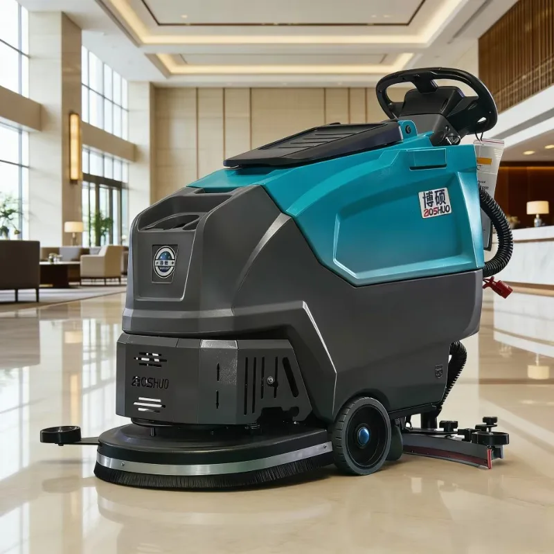 Electric Walk-Behind 24V Cleaning Scrubber Machine for Ceramic Tile Floor Hand Push Floor Washer
