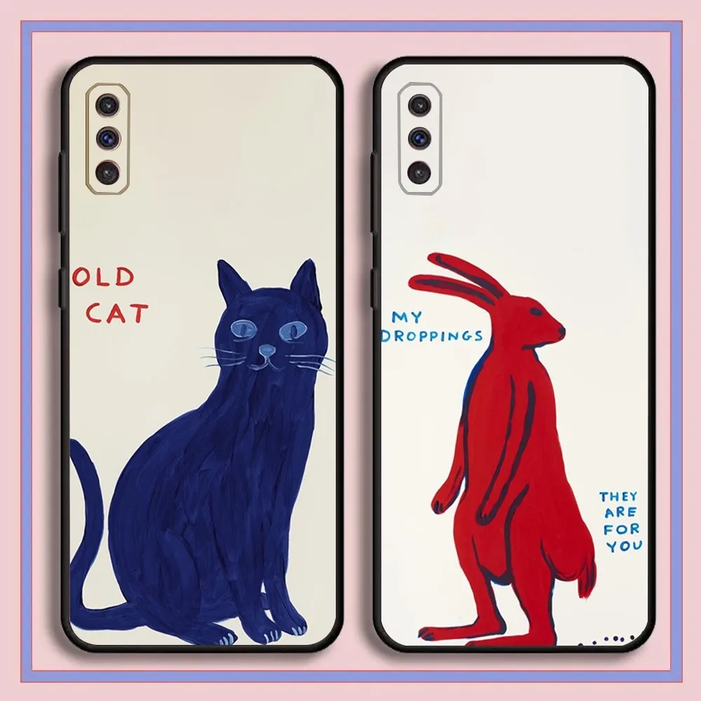 D-David Shrigley Visual Arts Phone Case For Samsung Galaxy A13,A21s,A22,A31,A32,A52,A53,A71,A80,A91 Black Cover