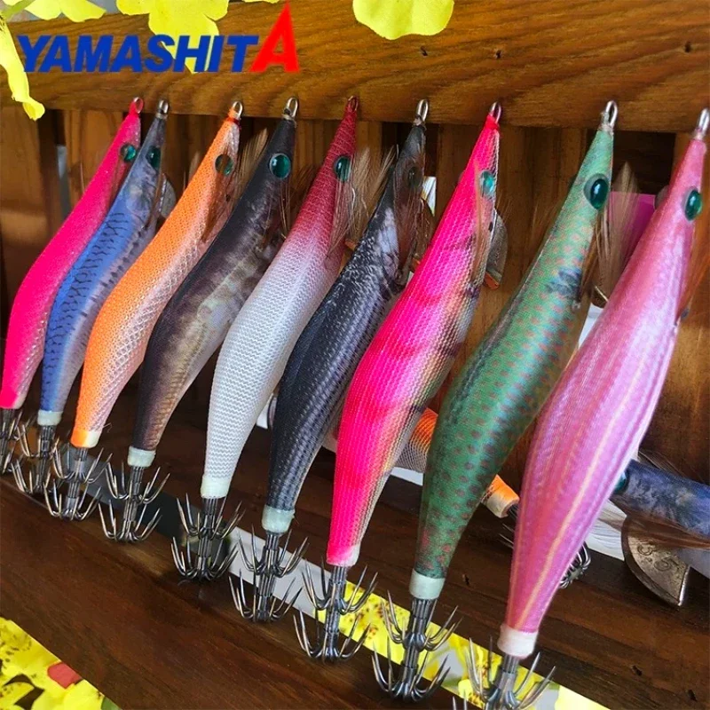 YAMASHITA R Super Full Night Glow 1.5 1.8 2.2 2.5 3.0 3.5 Squid EGI JIGS Hook Bait Lure Octopus Wooden Shrimp