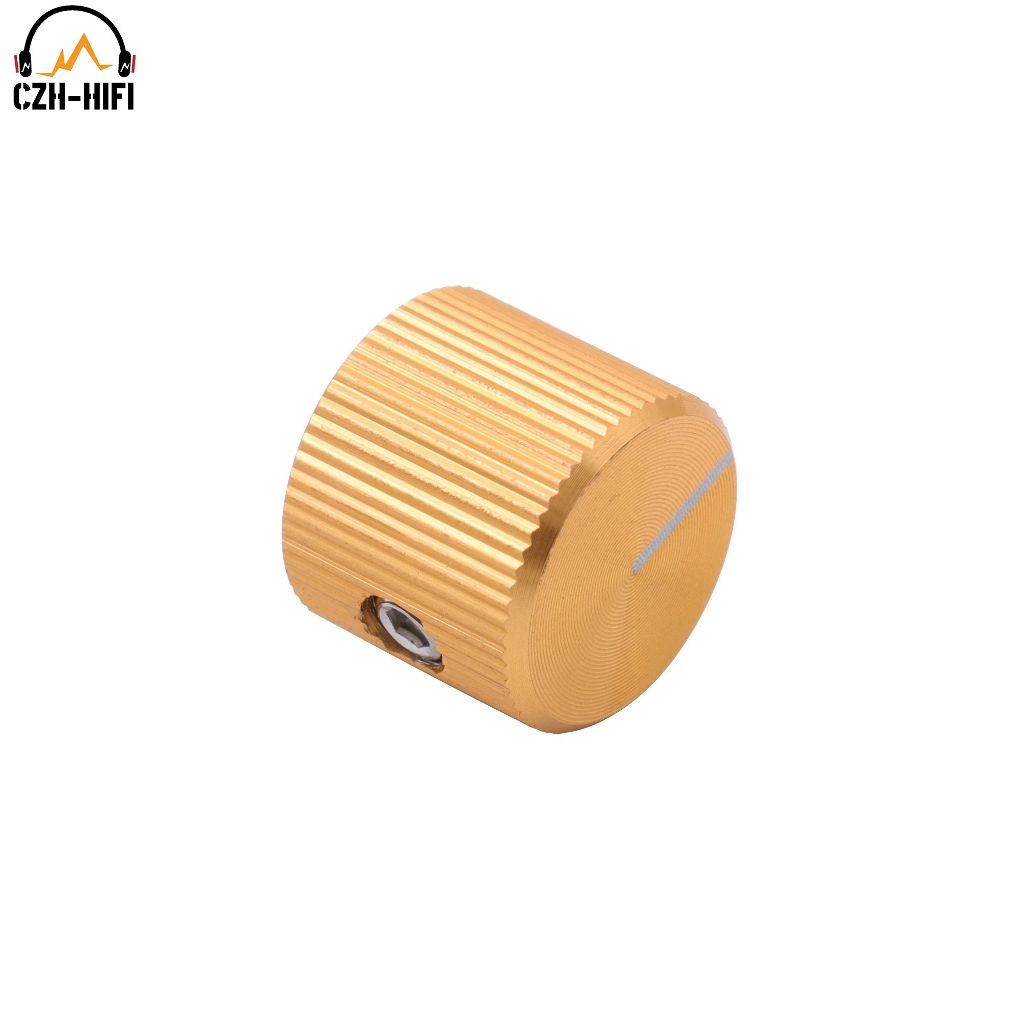 10 stücke Mini CNC Maschine Solide Aluminium Zeiger Knopf Knopf Kappe Gitarre AMP DJ Mixer Radio CD DAC Drehschalter EIN AUS 6,00mm Loch – Detail 8