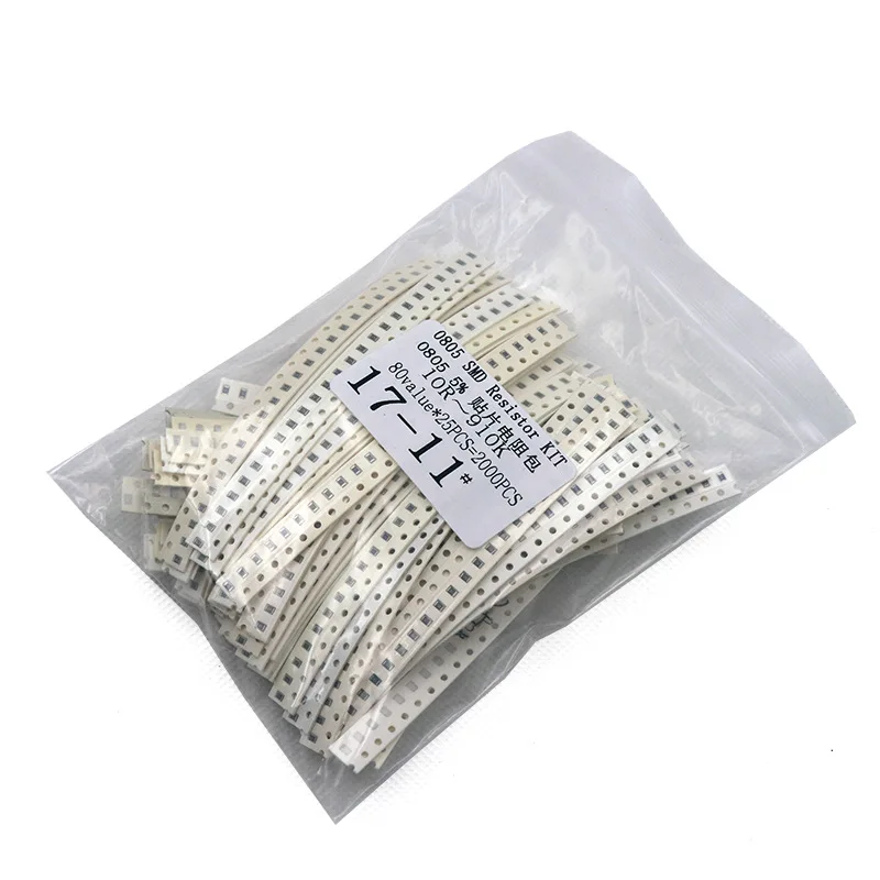2000PCS 0805 SMD Resistor Assortment Kit 80 Values 5 Percent SMT Chip Resistor Set DIY Electronics