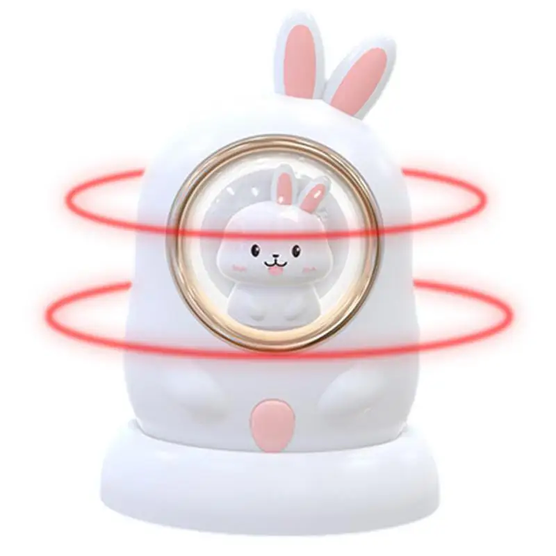 USB Hand Warmer 4000mAh Battery Hand Warmer With 2 Gear Heating Levels Cartoon Rabbit Night Lamp USB Heating Pad For Home Office