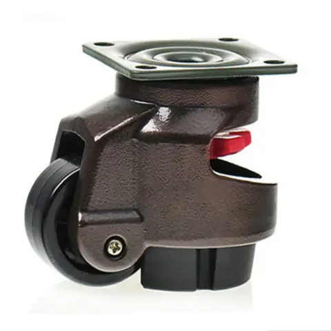 GD-40F/60F/80F, 부하 500KG, 레벨 조정 휠, 플랫 지지대, 자동 판매기 대형 장비용, 산업용 캐스터