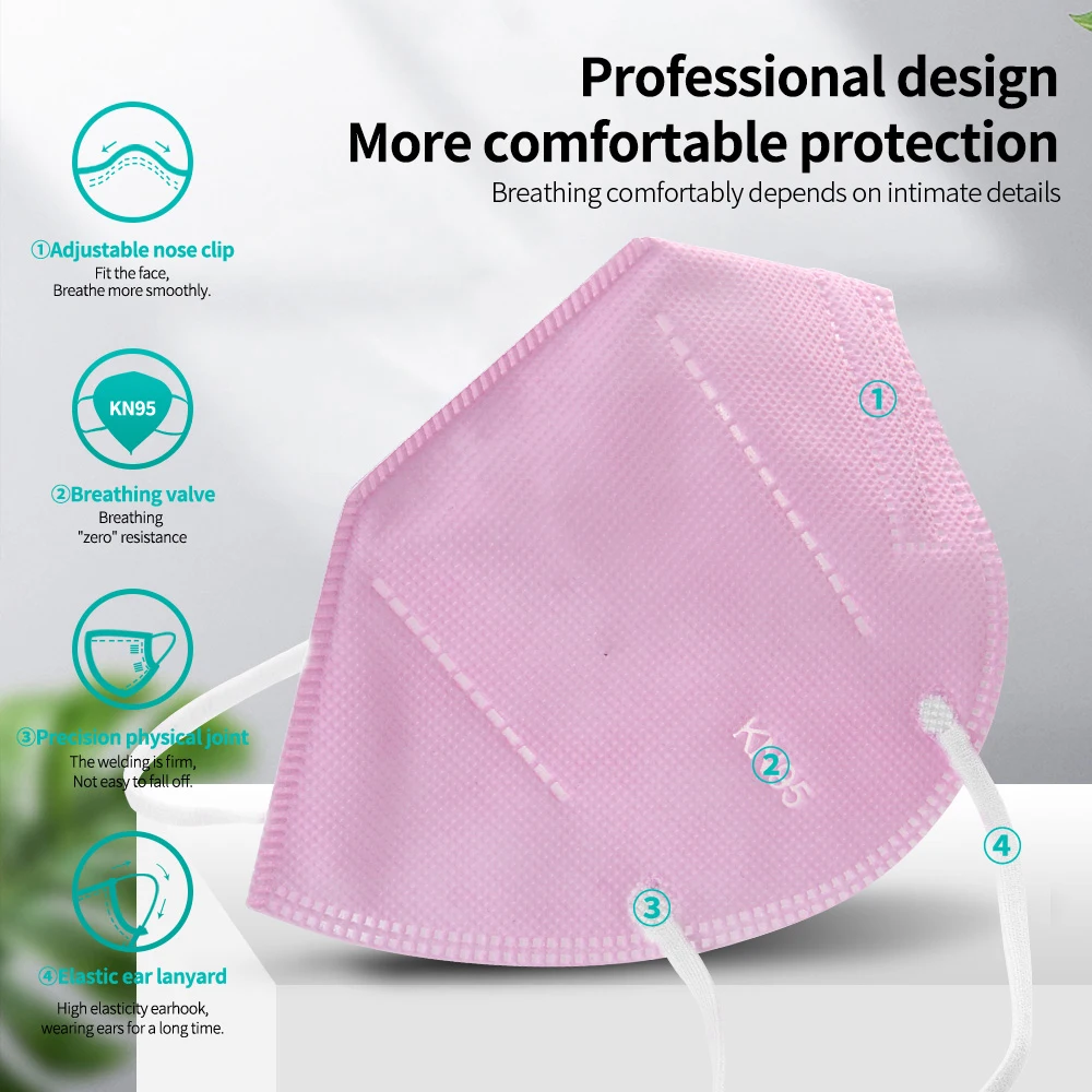 10-100Pcs FFP2 Masks kn95 Mascarillas KN95 Face Mask Filter 5Layers Mascarillas Quirurgicas Homologadas Reusable FFP2 Mask