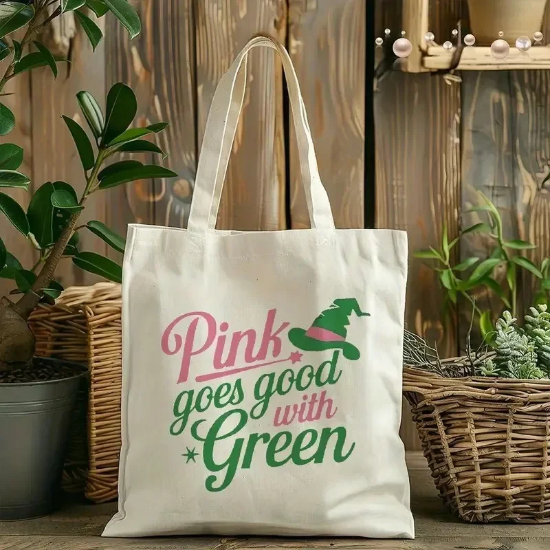 

Wicked The Musical Inspired Black Tote Bag Open-Top Shopper Shoulder Bag for School, College, Travel & Gift-Giving