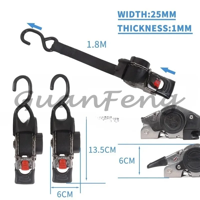 Motorcycle Fastening Automatic Telescopic Fastening Ratchet