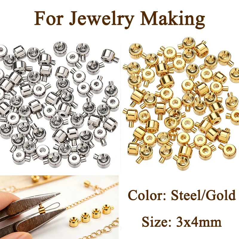 1000-20pcs Copper Crimp Beads,Crimps For Jewelry,Crimp End B
