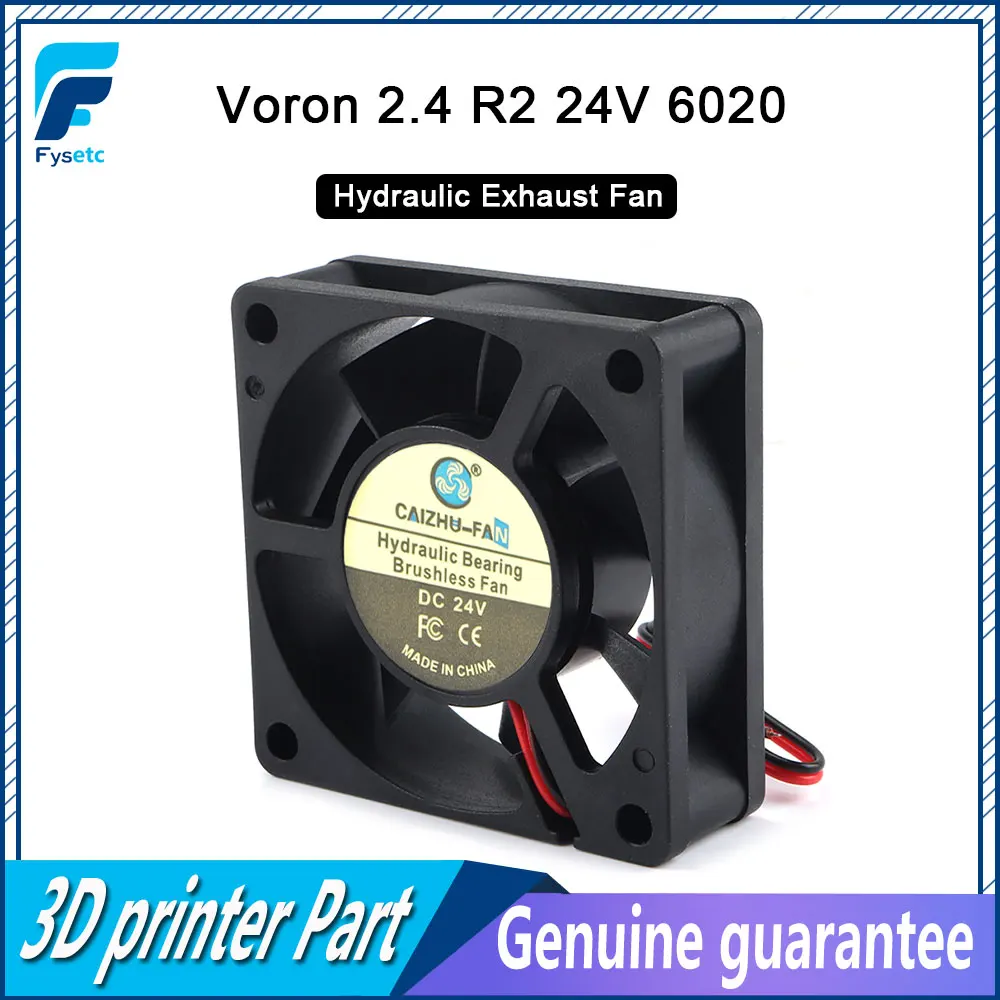 FYSETC 6020 Ventilador de resfriamento para Voron 2.4 R2 24V Exaustor hidráulico com rolamento sem escova Peças de impressora 3D