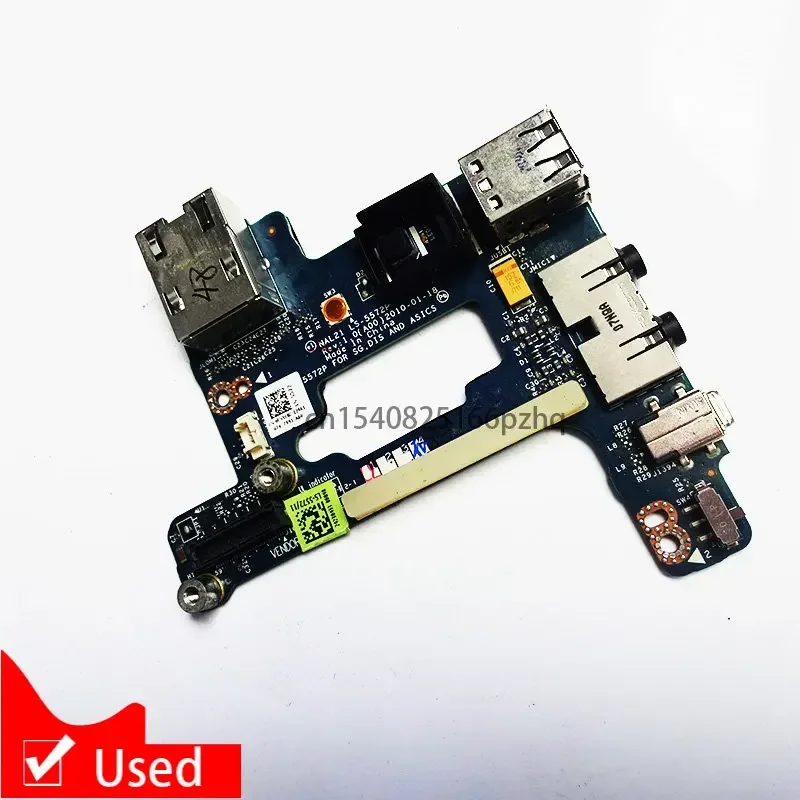 Used USB Board Audio  VGA  For DELL Laptop E6510 Internet  LS-5572P