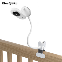 Flexible Clip Clamp Mount with Base For VTech VM350/VM320 Baby Monitor,Clip to Crib Cot Shelves or Furniture