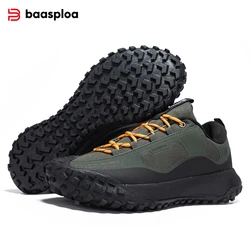 Baasploa New Men Hiking Shoes Anti Splash Water Outdoor Sneakers for Men Comfort Casual Sneakers Męskie antypoślizgowe odporne na zużycie