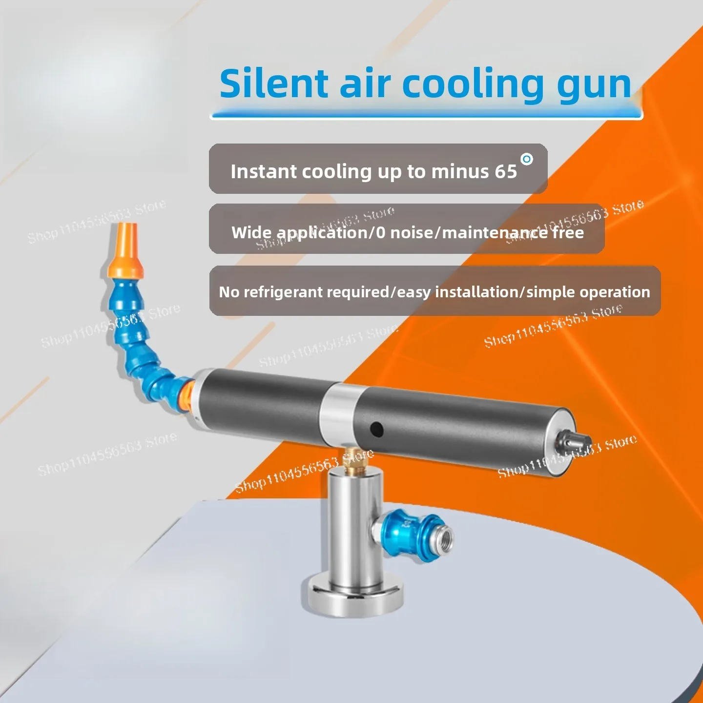Stainless Steel Vortex Tube Cooler, Silent Air Cooling Gun for Industrial Use