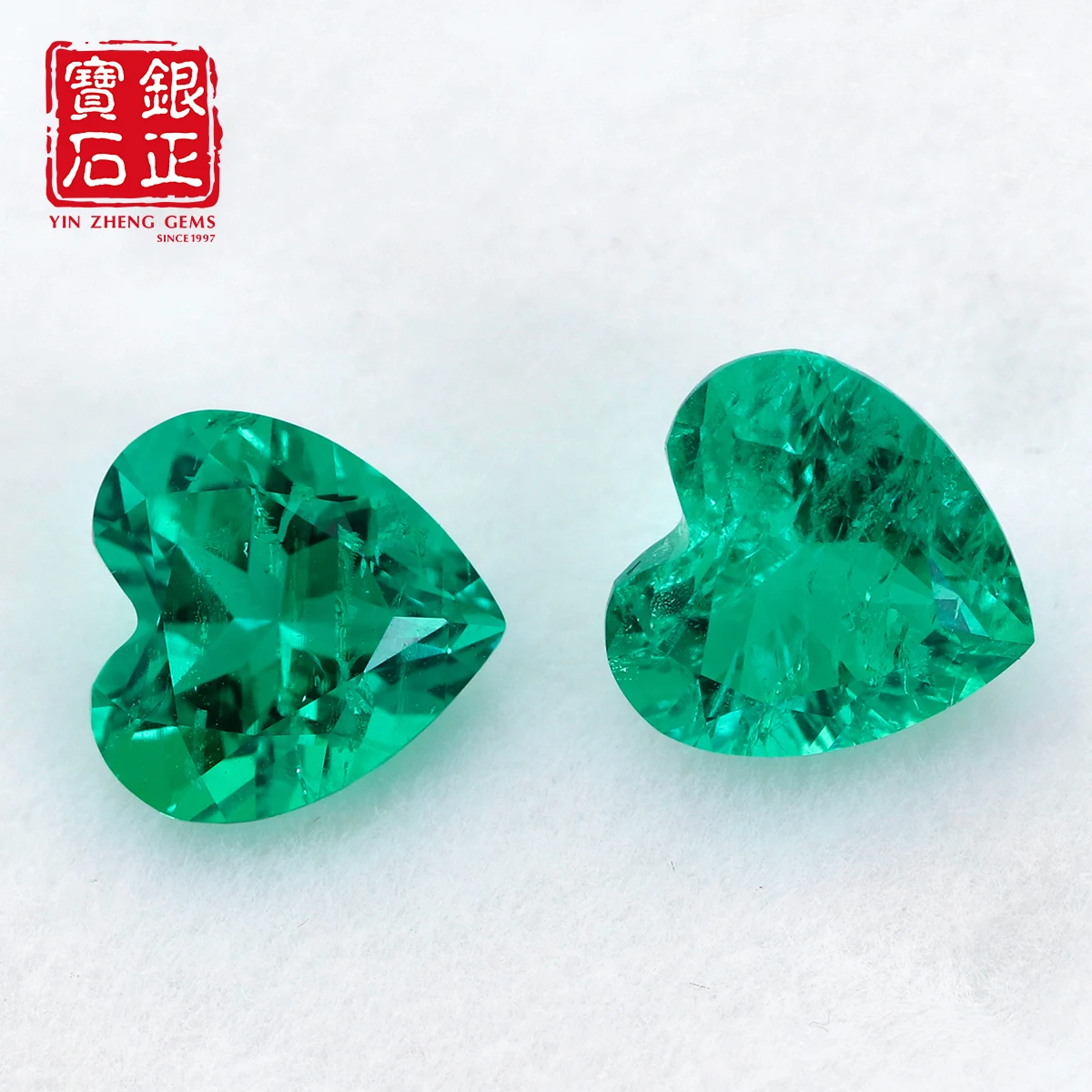 YinZheng Hydrothermal Colombia Emerald Asscher&Heart&Round&Cushion Shape Emerald Lab Grown With Selectable Certificate