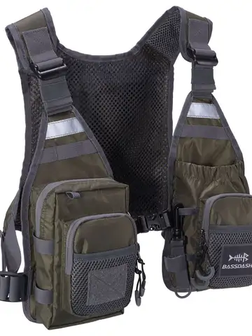 Bassdash FV08 Ultra Lightweight Fly Fishing Vest for Men and Women Portable Chest Pack One Size Fits Most