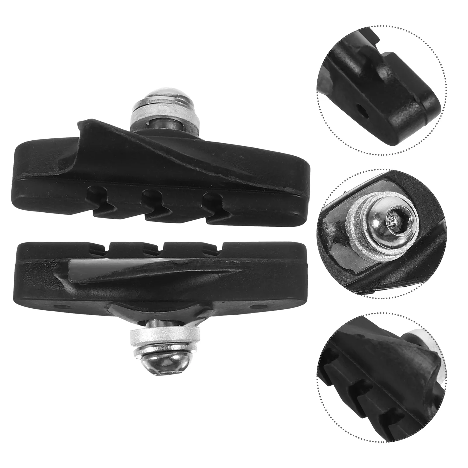 

2pcs Road Bike Brake Pads Rubber Blocks Noise Reduction Wear Resistant Intense Friction Braking Power Squeal Reduction