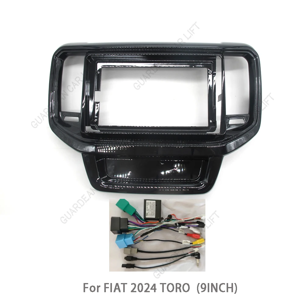 Marco de DVD para Auto de 9 Pulgadas, Kit de Panel de Audio para Tablero, Pantalla de Reproductor de Radio 2 Din, DVD GPS Mp5 ABS para FIAT Toro 2024