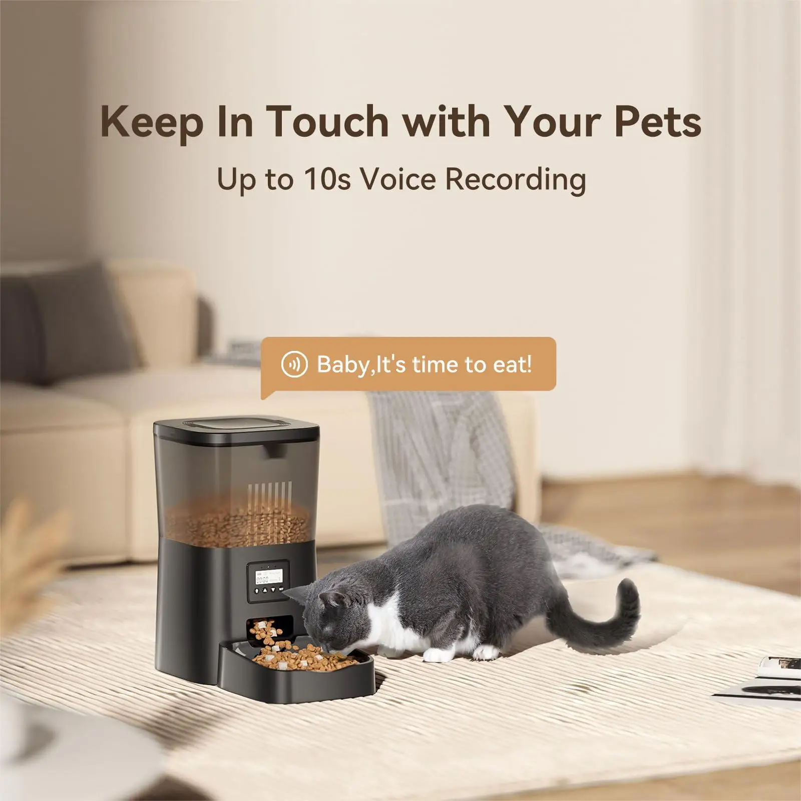 Logo Image Customization Cat Self Feeder Dry Food Cat Feeder Automatic Dog Feeder