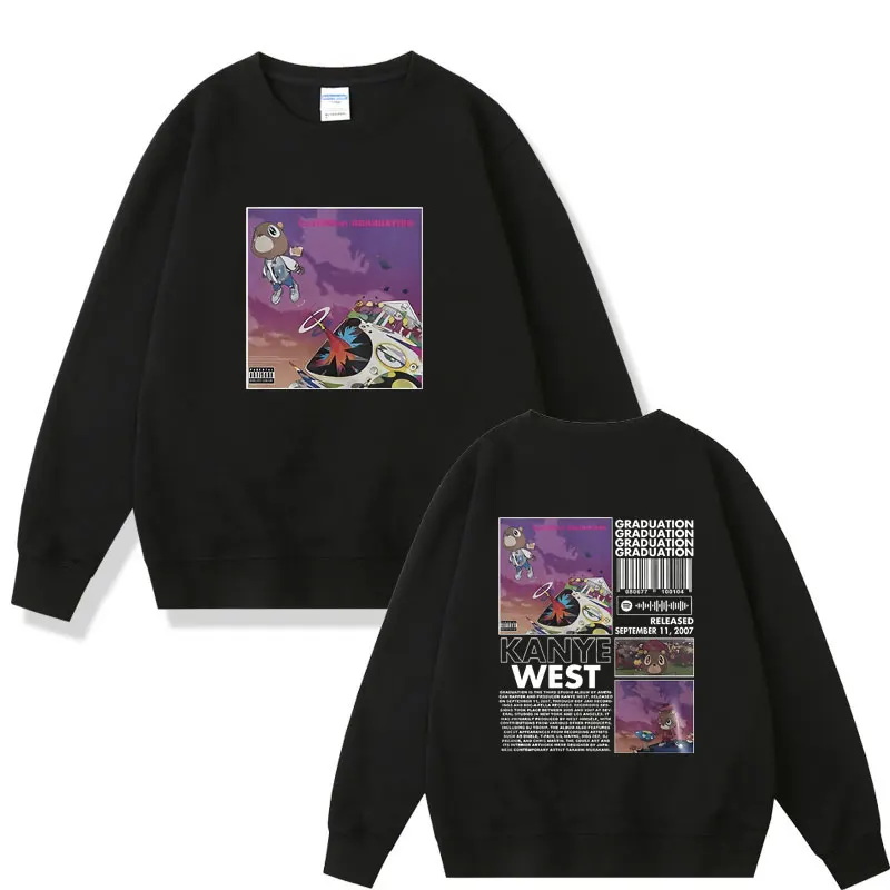 

Hip Hop Rapper Kanye West Graduation Album Graphic Sweatshirt Men Fashion Loose Pullover Tracksuit Male High Quality Sweatshirts