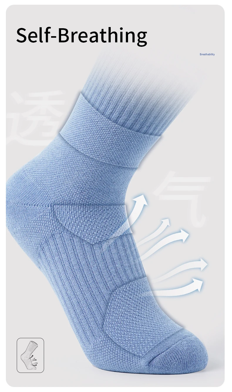 Rutschfeste Tanzsocken für Damen und Herren, moderne Ballett-Übungsstrumpfhosen mit Grifffüßen für Erwachsene, Yoga-Crew-Socken – Detail 5