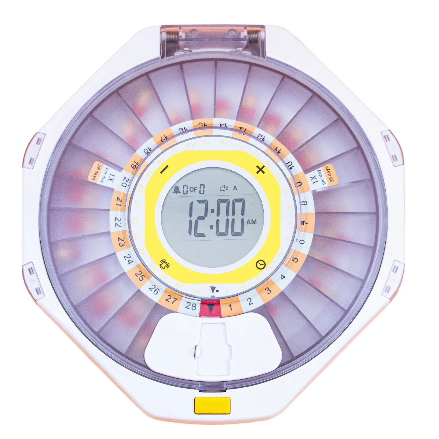 Bluetooth version, large-capacity 28-grid smart electronic medicine box, Bluetooth timing alarm clock, medicine reminder fo