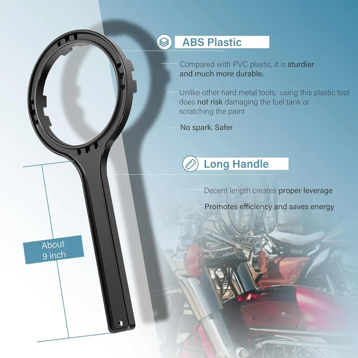 492 Fuel Tank Lock Ring Tool Fuel Pump Removal Tool Comapatible for Harley-Davidson FL Series Motorcycles Touring Electra Glide view 5
