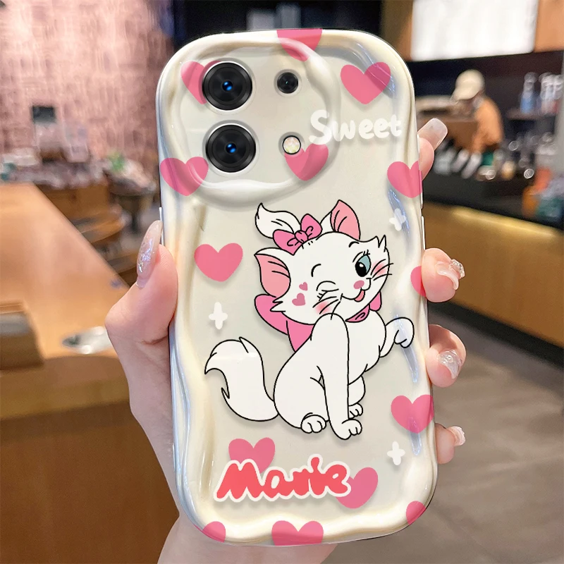 Disney Marie LinaBell Wave Case for Xiaomi Redmi Note 13 12 11 Pro Plus 4G 5G 13C 12C Turbo 12S 11S 10 9 11A 9C Silicone Cover