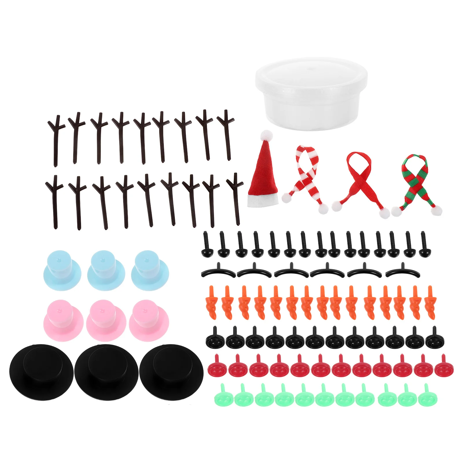 

1Set Christmas Snowman Clay Kit Air Dry DIY Modeling Clay Craft Kits for Kids Stocking Stuffers Holiday DIY Snowman Material