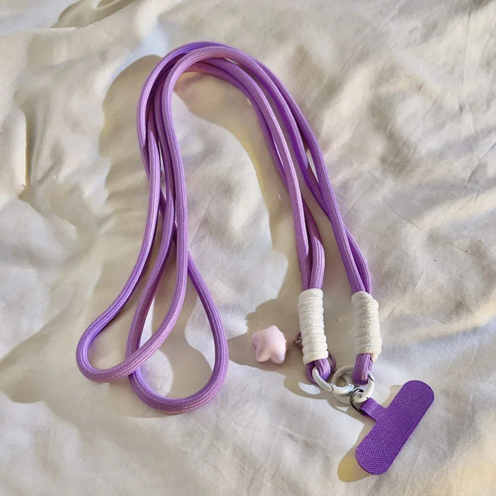 

Ремешок для мобильного телефона со звездой, подвесная веревка, съемный ремешок для телефона через плечо, универсальные шейные ремни с защитой от потери телефона, подвесные украшения