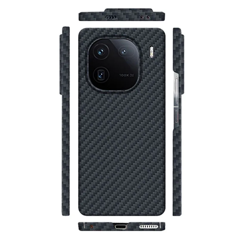 JIT Case for IQOO 12 Pro ＆ IQOO12 Ultrathin Real Carbon Fiber Aramid Anti-explosion Mobile Phone Protective Cover Protection
