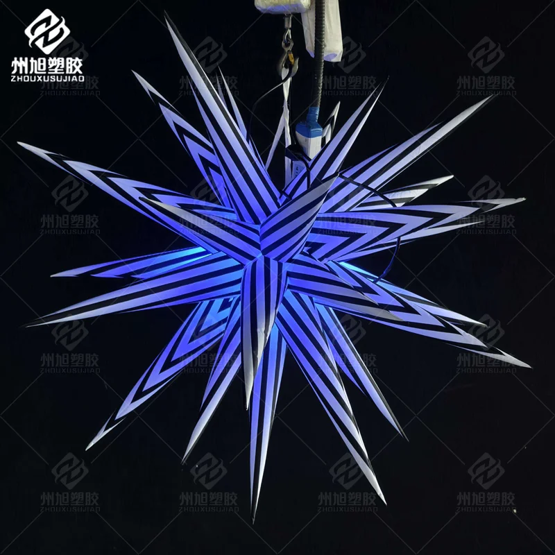Giant LED Light Inflatable Spiky Ball and Explosion Star Model Advertising Inflatable prop for Night Club Party Decor