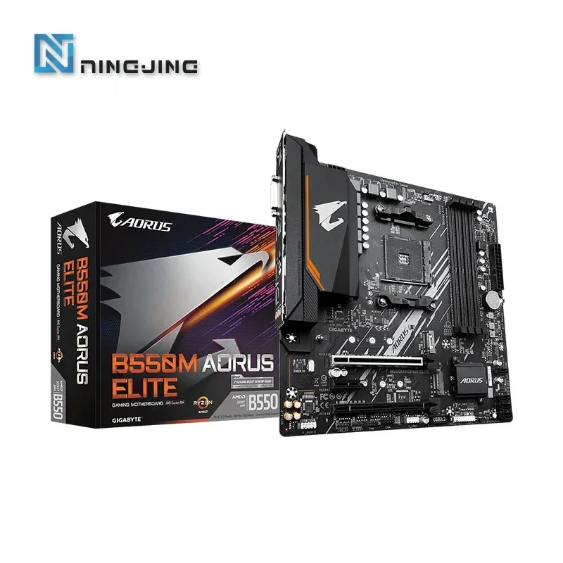 

GIGABYTE GA B550M AORUS ELITE Micro-ATX New AMD B550 DDR4 4733(O.C.) MHz M.2 USB3.2 128G Double Channel Socket AM4 Motherboard