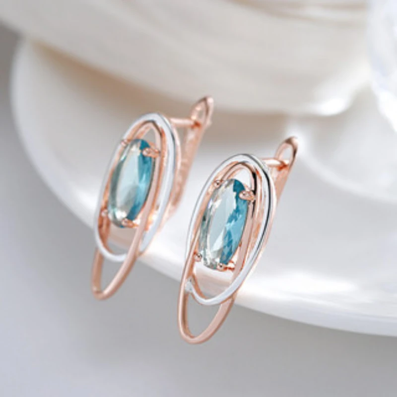 New Fashion Simple Design Geometric Earrings Women Daily Suitable for Party Elegant Temperament Jewelry Accessories