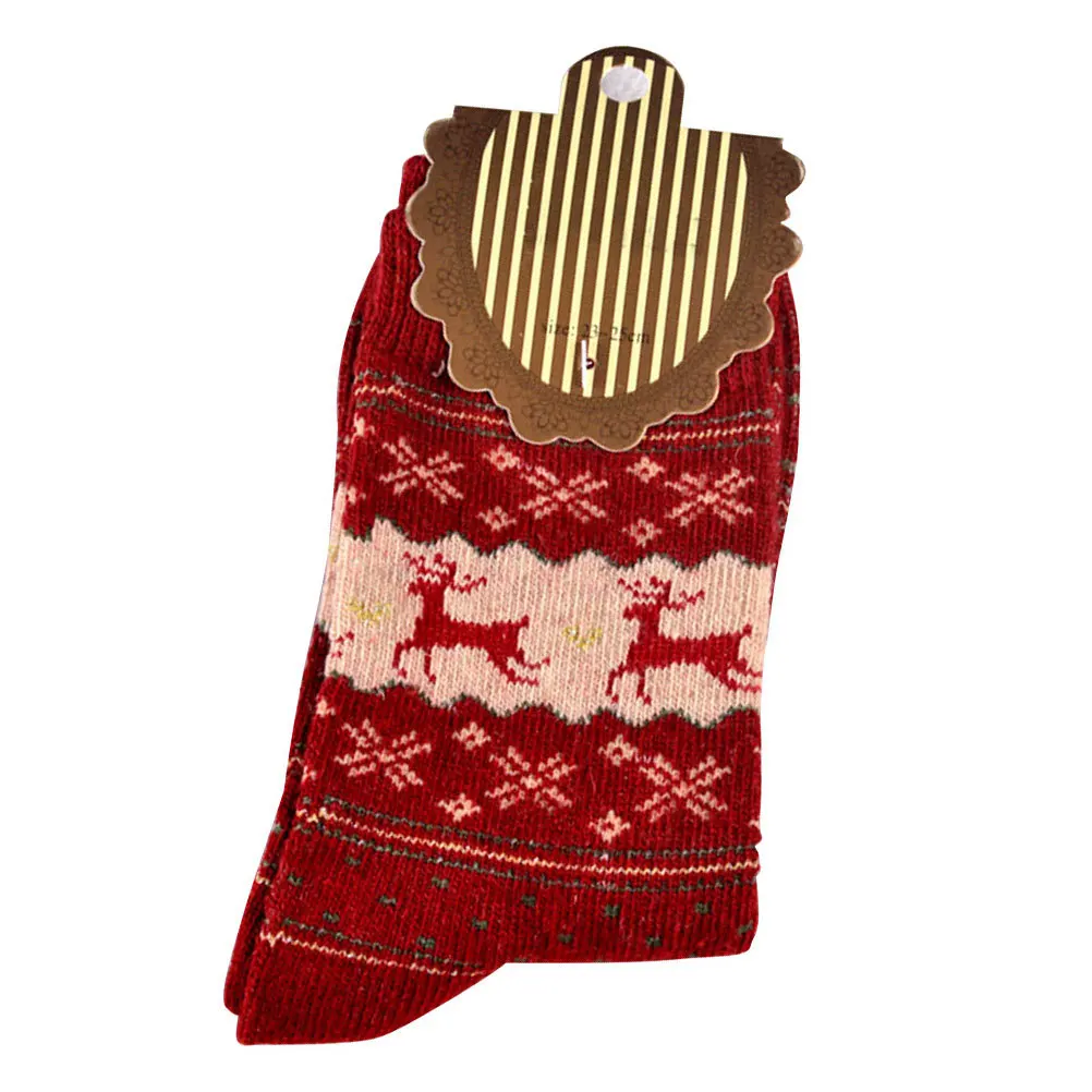 

Wool Warm Thick Christmas Deer Gift For Grandma Mom Size 35-39 Soft Comfortable Breathable Perfect Autumn